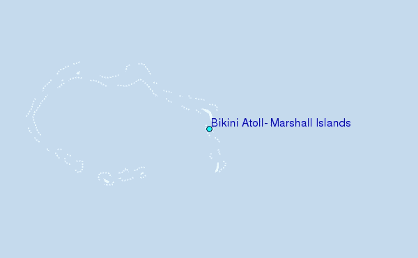 Bikini Atoll, Marshall Islands Tide Station Location Map