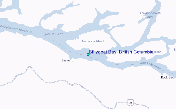 Billygoat Bay, British Columbia Tide Station Location Map