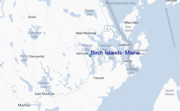Birch Islands, Maine Tide Station Location Map