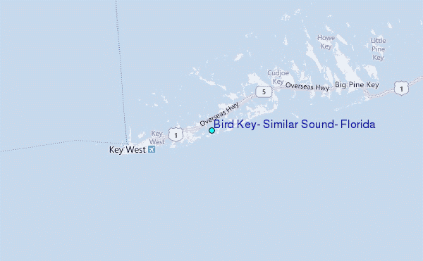 Bird Key, Similar Sound, Florida Tide Station Location Map