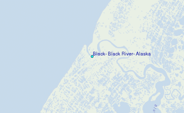 Black, Black River, Alaska Tide Station Location Map