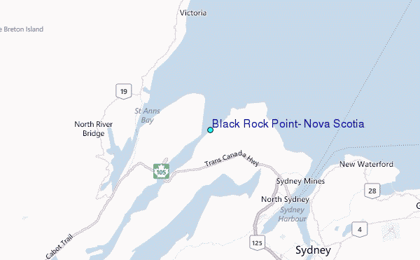 Black Rock Point, Nova Scotia Tide Station Location Map