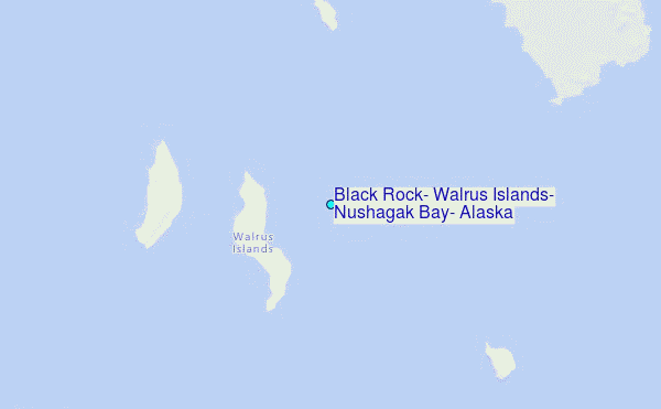 Black Rock, Walrus Islands, Nushagak Bay, Alaska Tide Station Location Map