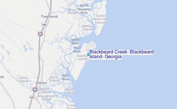 Blackbeard Creek, Blackbeard Island, Georgia Tide Station Location Map