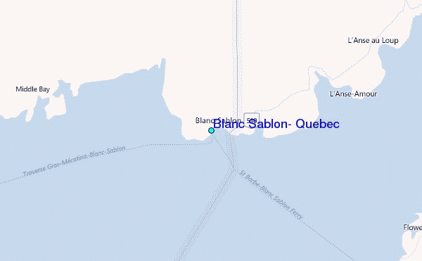 Blanc Sablon, Quebec Tide Station Location Map