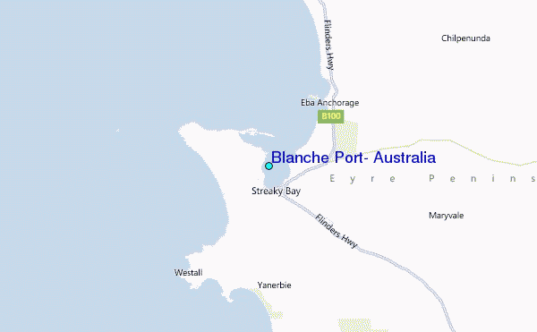 Blanche Port, Australia Tide Station Location Map