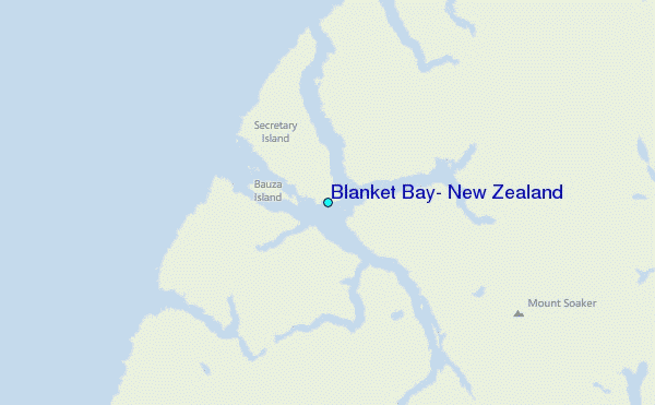 Blanket Bay, New Zealand Tide Station Location Map