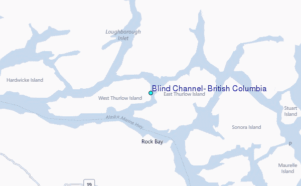 Blind Channel, British Columbia Tide Station Location Map