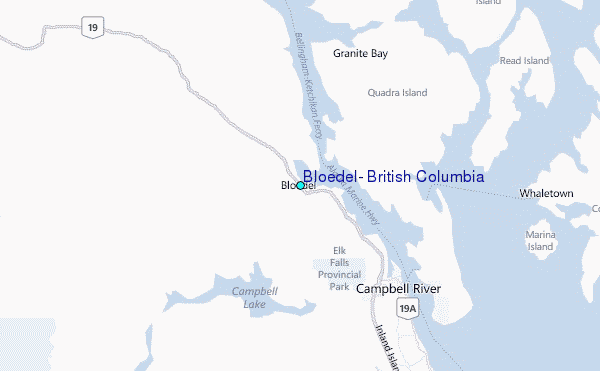 Bloedel, British Columbia Tide Station Location Map