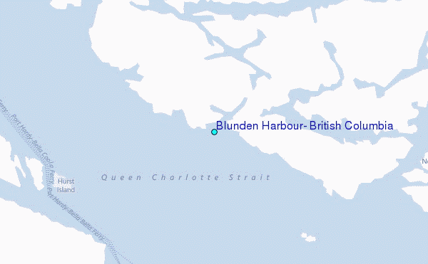 Blunden Harbour, British Columbia Tide Station Location Map