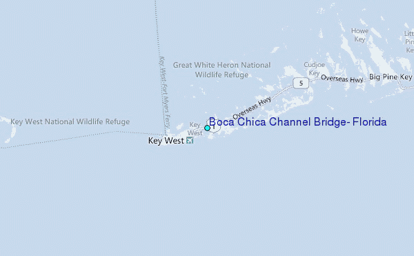 Boca Chica Channel Bridge, Florida Tide Station Location Map