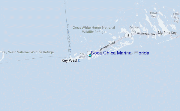 Boca Chica Marina, Florida Tide Station Location Map