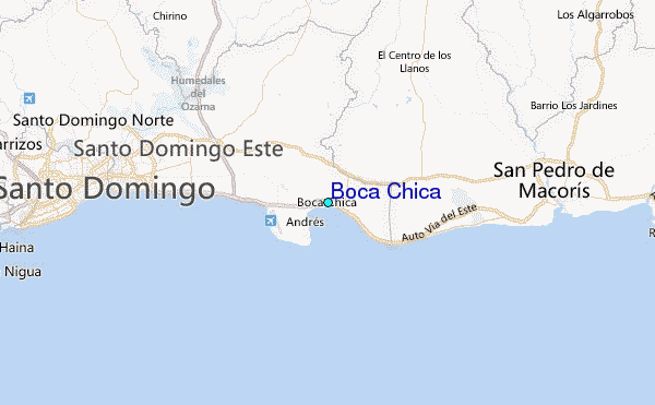 Boca Chica Tide Station Location Map
