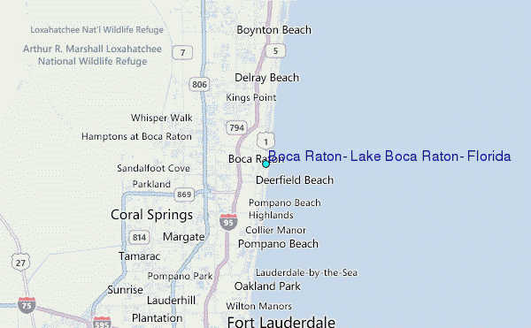  Boca  Raton  Lake Boca  Raton  Florida  Tide Station Location 