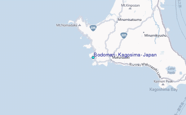 Bodomari, Kagosima, Japan Tide Station Location Map