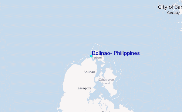 Bolinao, Philippines Tide Station Location Map