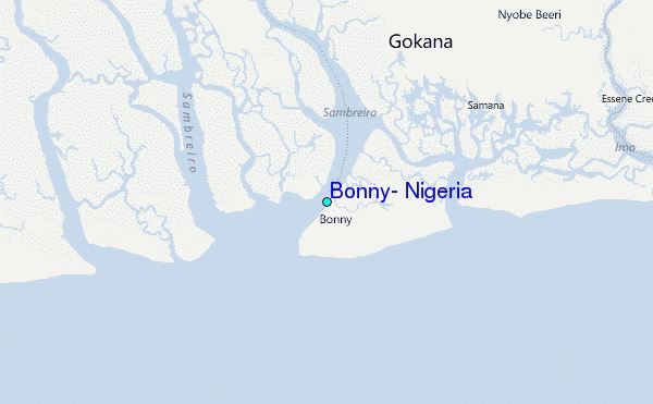 Bonny, Nigeria Tide Station Location Map