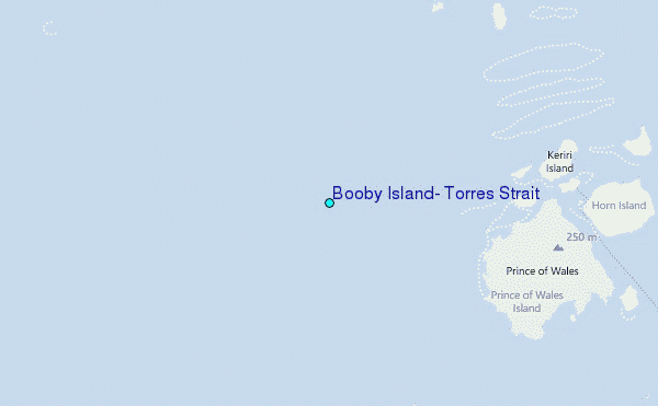 Booby Island, Torres Strait Tide Station Location Map