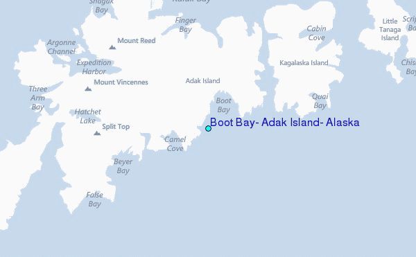 Boot Bay, Adak Island, Alaska Tide Station Location Map