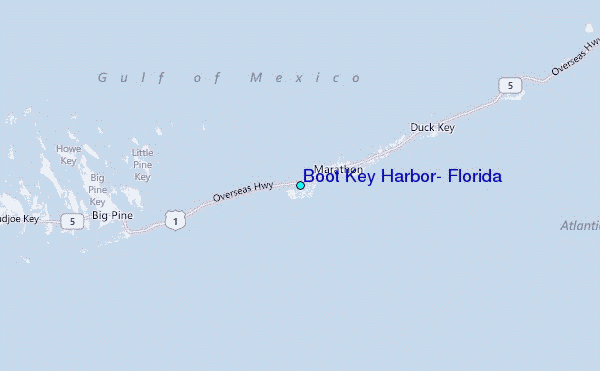 Boot Key Harbor, Florida Tide Station Location Map