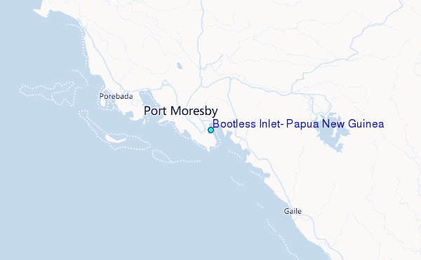 Bootless Inlet, Papua New Guinea Tide Station Location Map