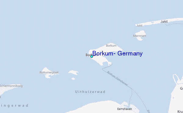 Borkum, Germany Tide Station Location Map