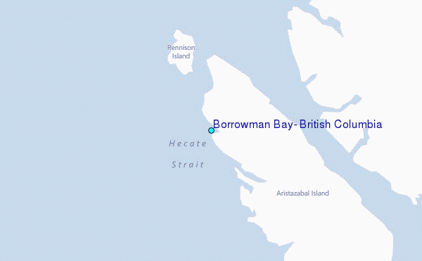 Borrowman Bay, British Columbia Tide Station Location Map