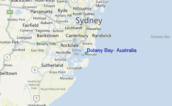 Botany Bay, Australia Tide Station Location Map