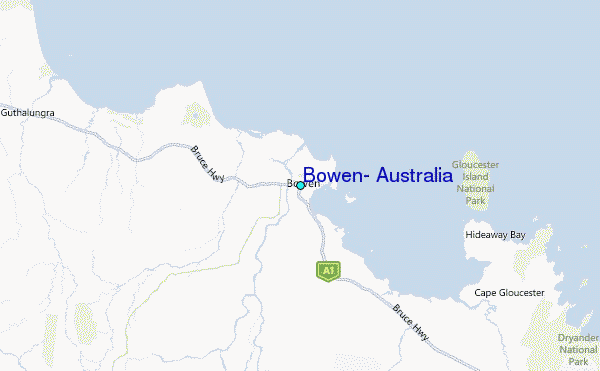 Bowen, Australia Tide Station Location Map