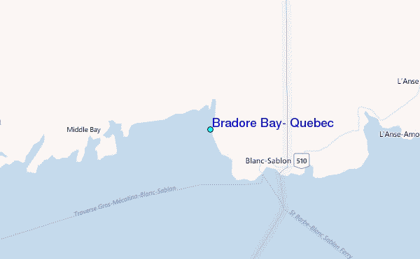 Bradore Bay, Quebec Tide Station Location Map