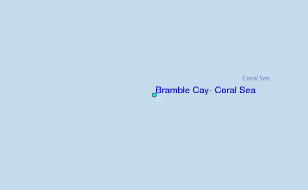 Bramble Cay, Coral Sea Tide Station Location Map