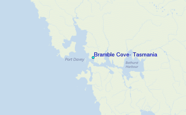 Bramble Cove, Tasmania Tide Station Location Map