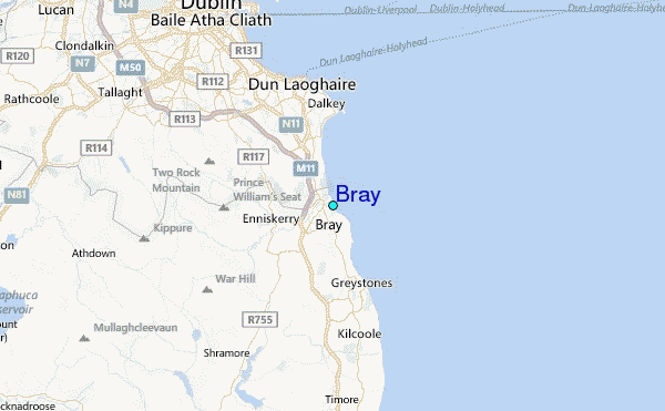 Bray Tide Station Location Map