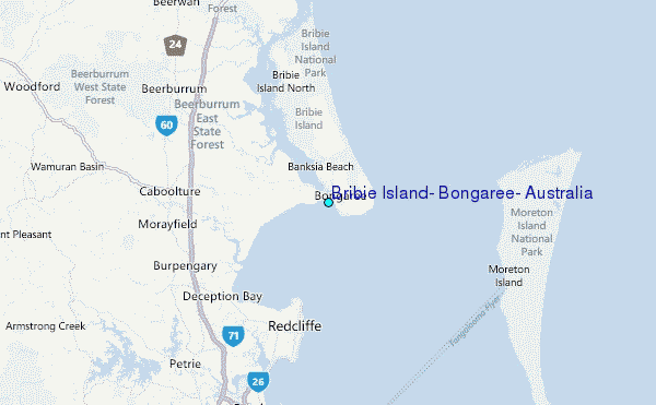 Bribie Island, Bongaree, Australia Tide Station Location Map