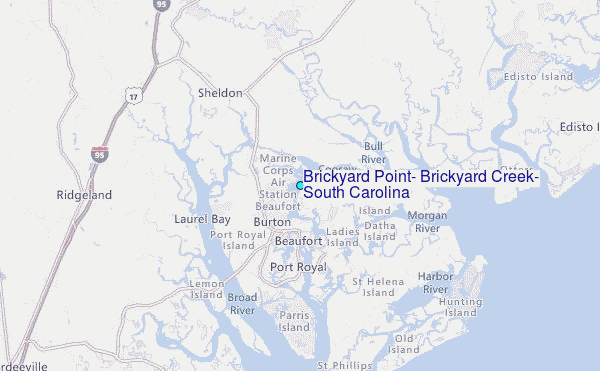 Brickyard Point, Brickyard Creek, South Carolina Tide Station Location Map