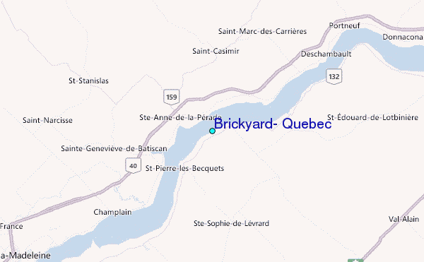 Brickyard, Quebec Tide Station Location Map
