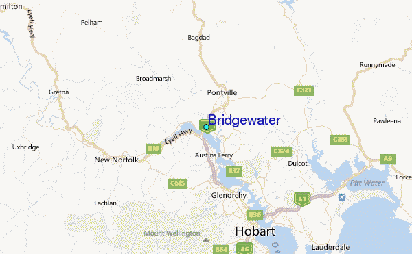 Bridgewater Tide Station Location Map