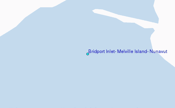 Bridport Inlet, Melville Island, Nunavut Tide Station Location Map