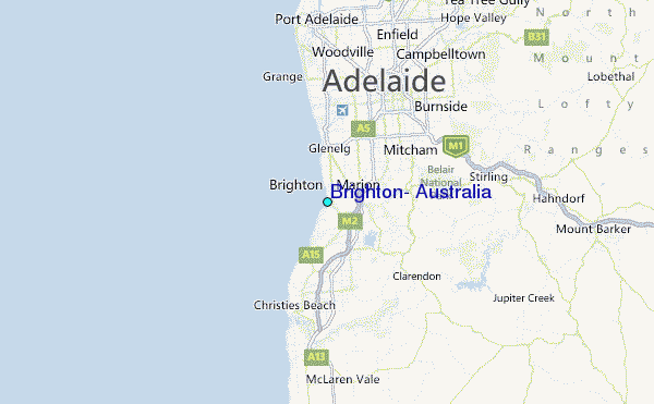 Brighton, Australia Tide Station Location Map