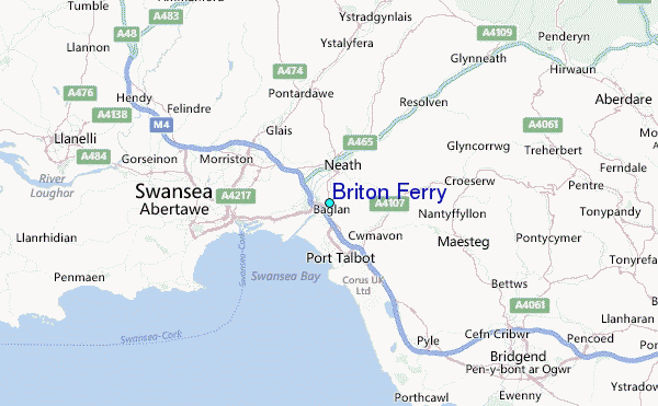 Briton Ferry Tide Station Location Map