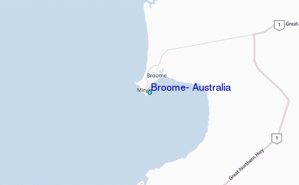 Broome, Australia Tide Station Location Map