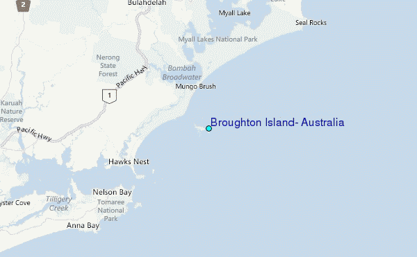 Broughton Island, Australia Tide Station Location Map