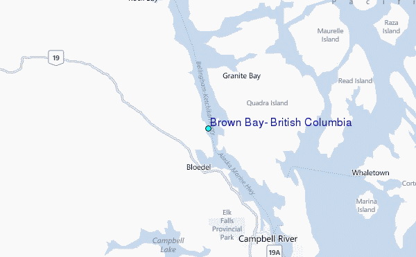 Brown Bay, British Columbia Tide Station Location Map