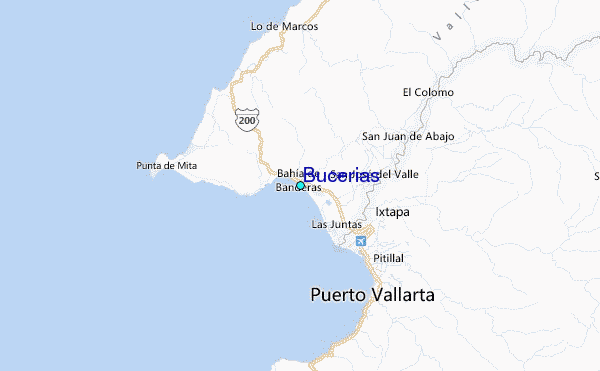 Bucerias Tide Station Location Map