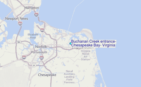 Buchanan Creek Entrance Chesapeake Bay Virginia Tide Station