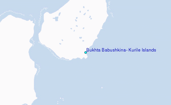 Bukhta Babushkina, Kurile Islands Tide Station Location Map