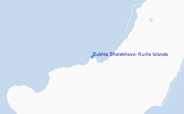 Bukhta Shelekhovo, Kurile Islands Tide Station Location Map