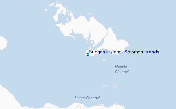 Bungana Island, Solomon Islands Tide Station Location Map
