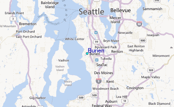 Burien Tide Station Location Map