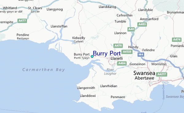 Burry Port Tide Station Location Map